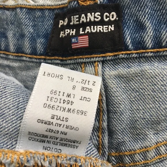 Vintage Polo Jean Ralph Lauren High Rise Denim Shorts - Picture 2 of 5